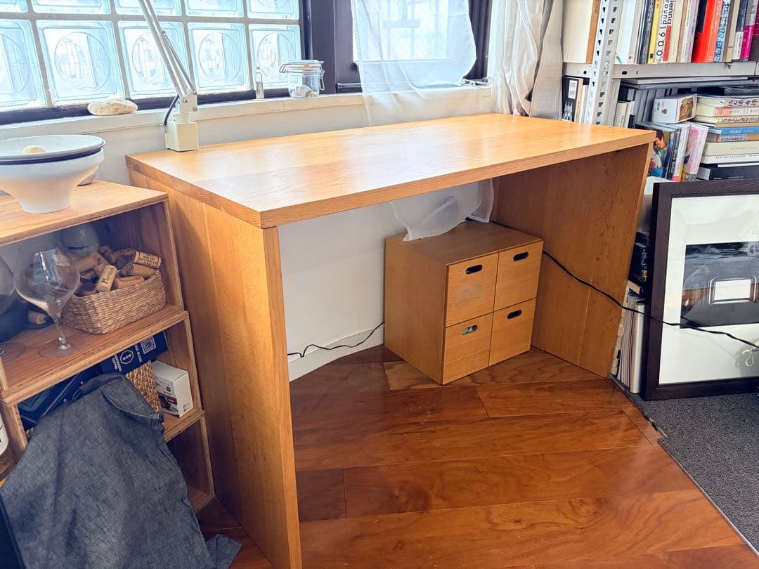 無印良品 デスク 無垢材 オーク