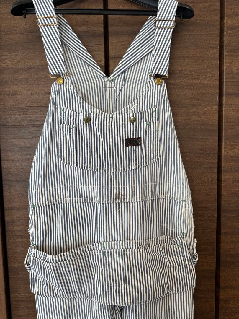 中*昌様 50s BIGSMITH エプロン付き　オーバーオール ヒッコリー　ダ