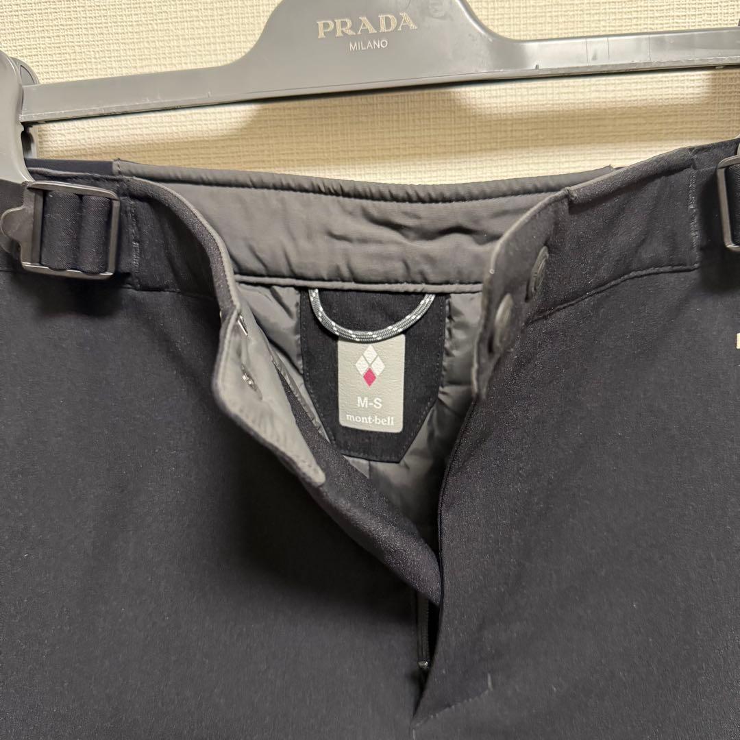 美品　モンベル ドライテックインシュレーテッドパンツ レディース M-Sブラック