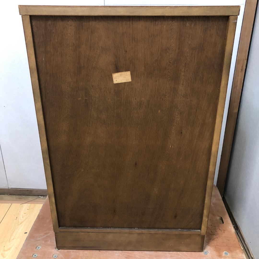 送料無料 和風民芸調 整理タンス 鍵付きチェスト 天然木 木目 250720-