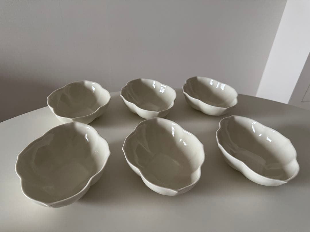 【『くー様』専用】ベッキオホワイト(約12cm)4枚＋稜花鉢（白磁）6枚