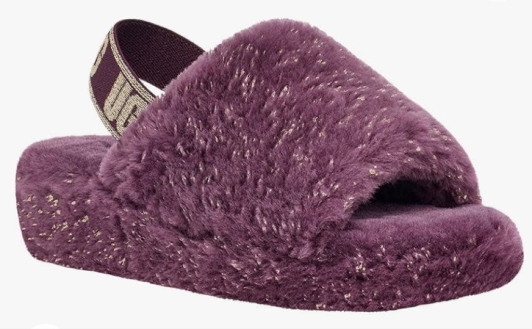 ✨お値下げ✨UGG Fluff Yeah メタリックスパークル スリッパ