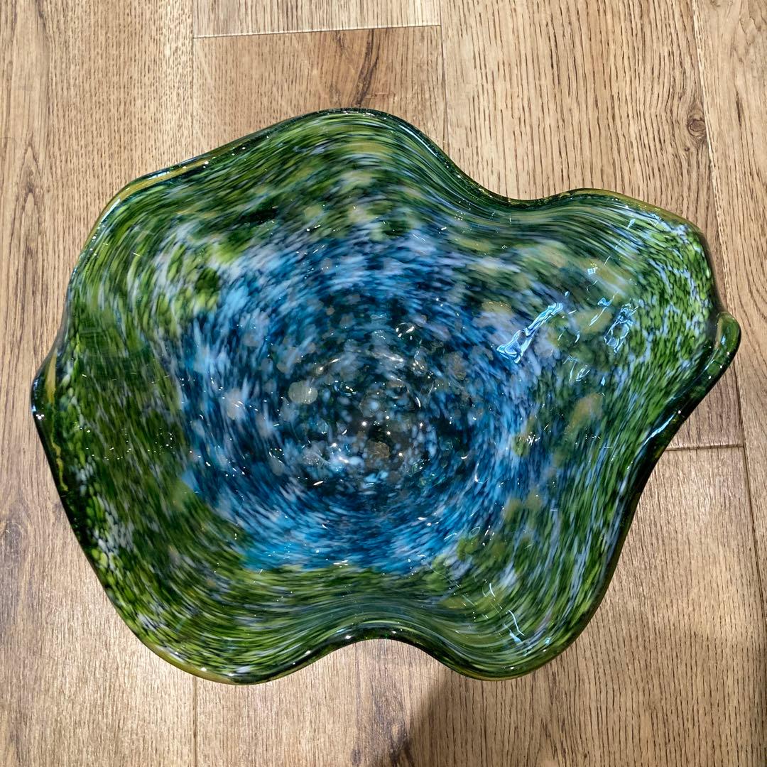 希少　源河源吉　琉球ガラス　花瓶