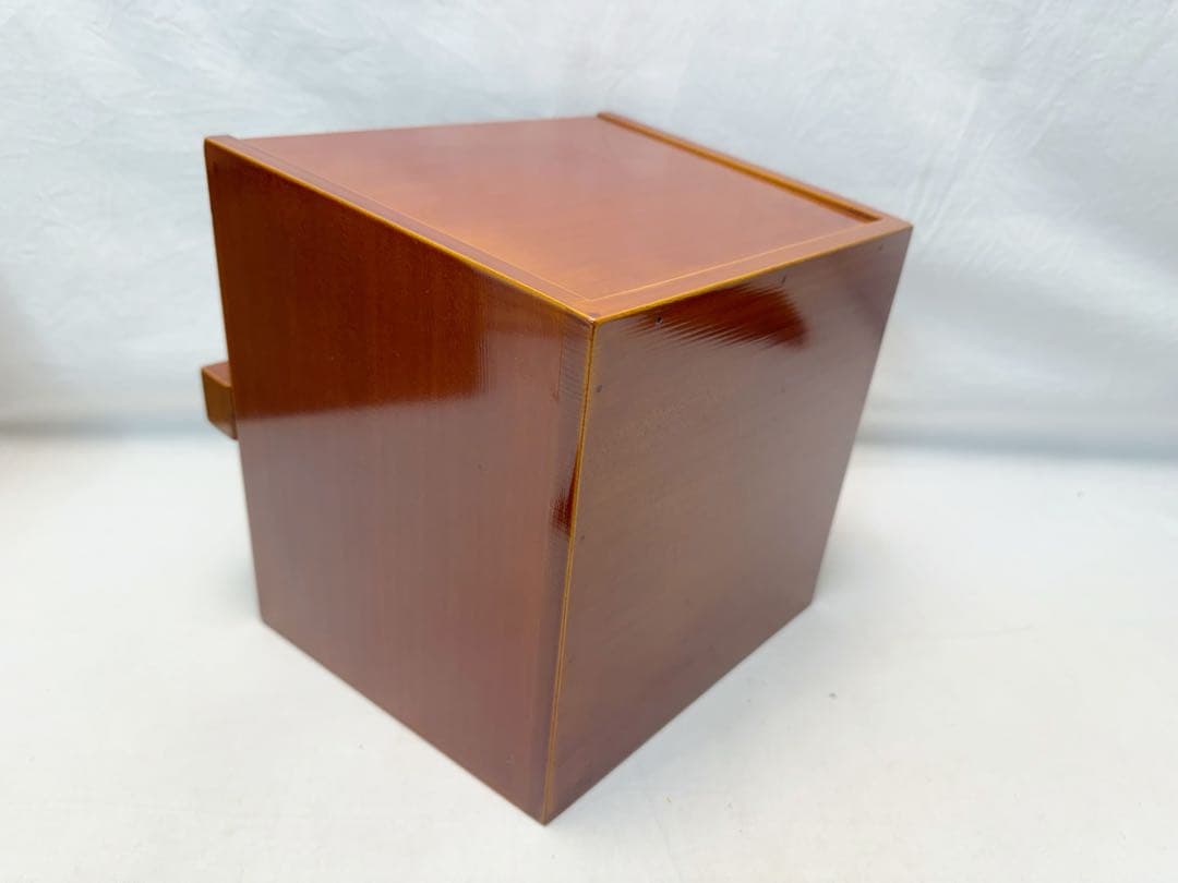 ほぼ未使用 茶道具 飛騨春慶塗 釣瓶水指 つるべ水指 天然木製 元箱