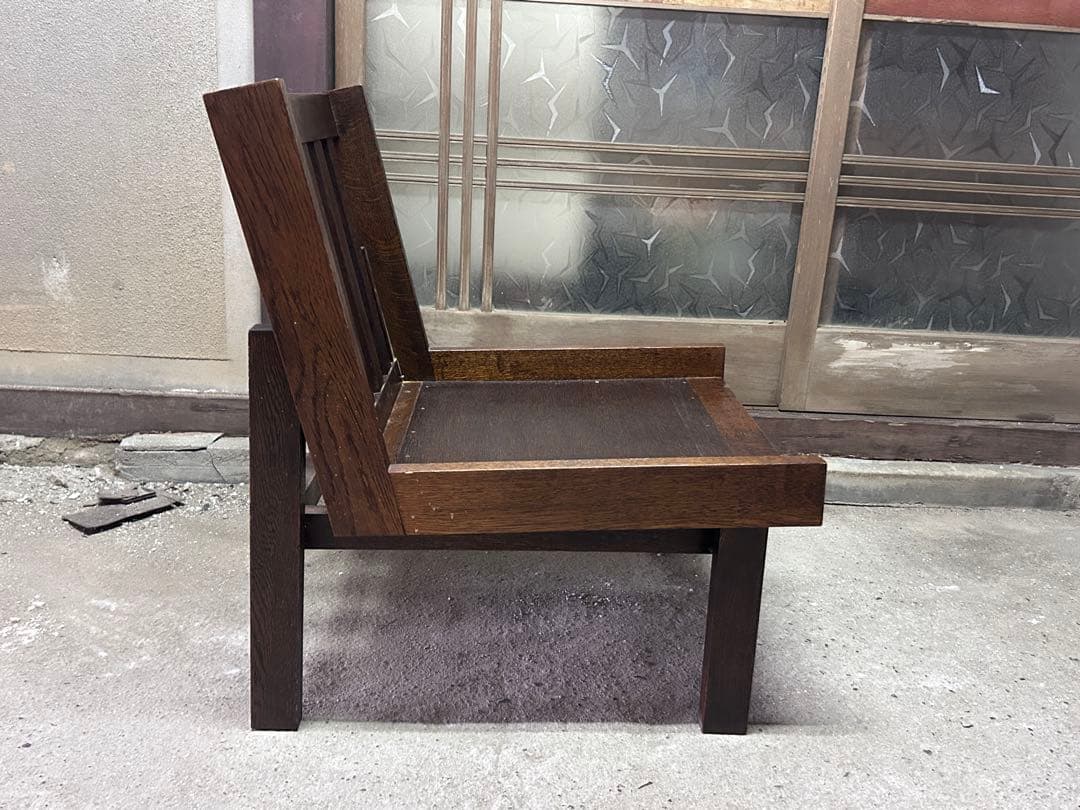 ②木製 ダイニングソファー ローチェア 和モダン 古民家