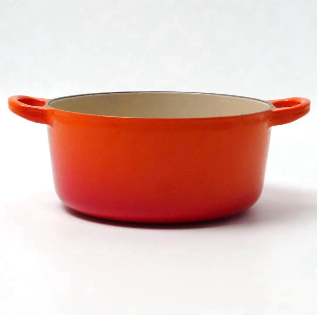【新品】LE CREUSET　ココット ロンド オレンジ 18cm