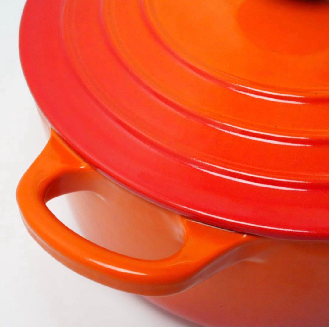 【新品】LE CREUSET　ココット ロンド オレンジ 18cm