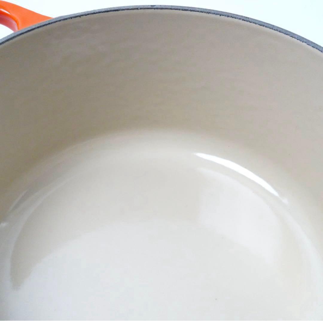 【新品】LE CREUSET　ココット ロンド オレンジ 18cm