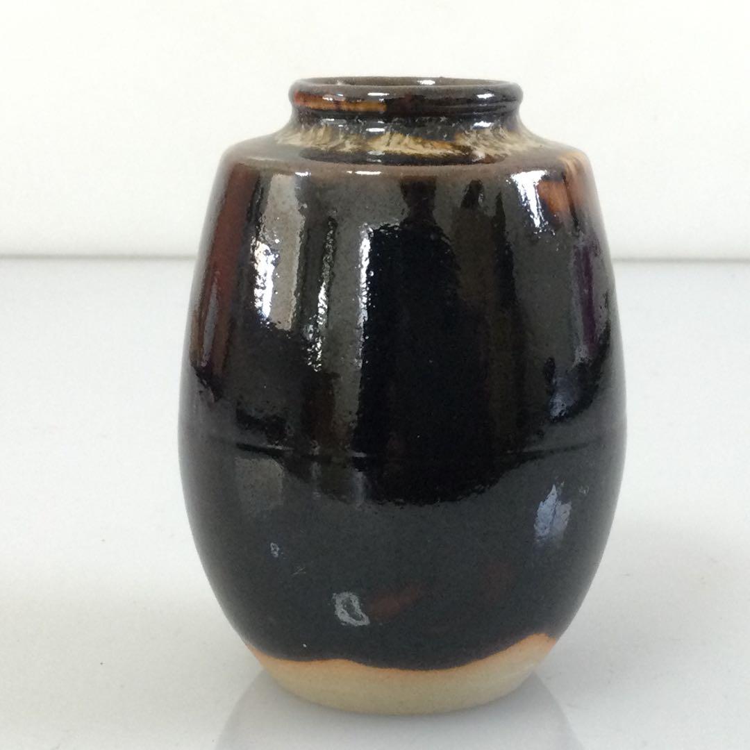 京焼 肩衝茶入 桶谷定一作 茶道具 供箱 T868