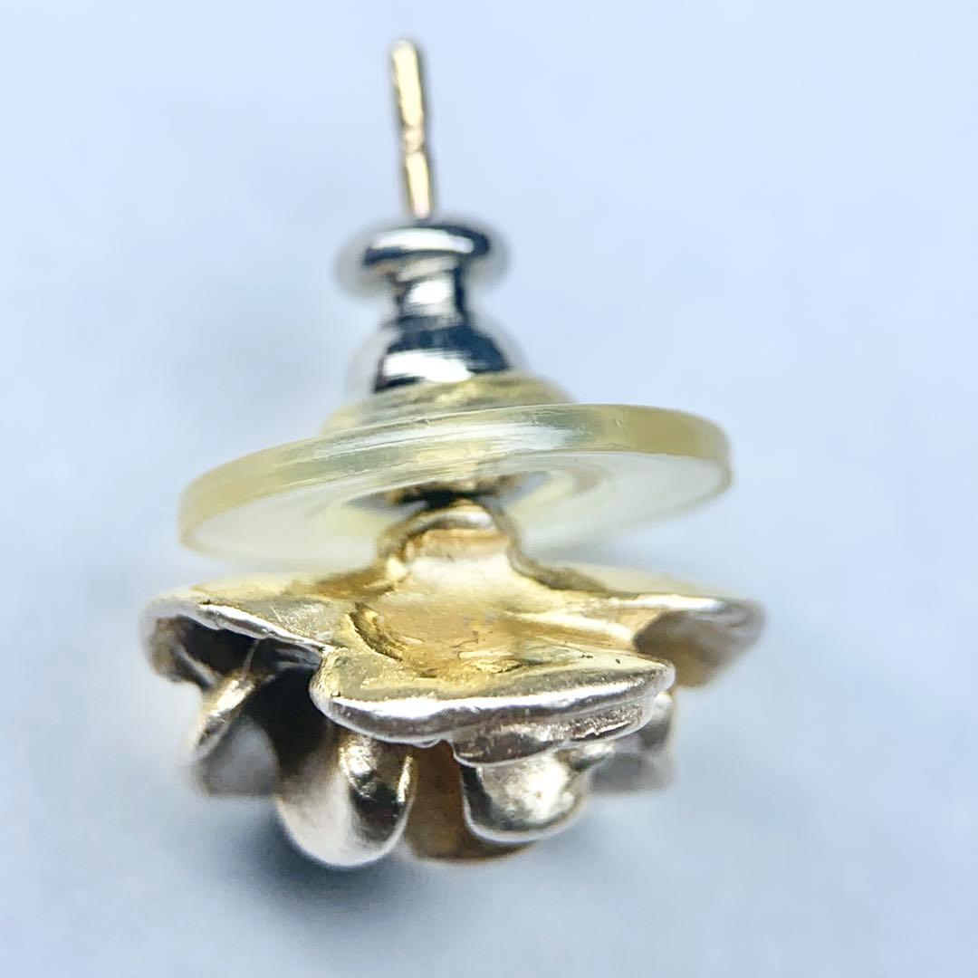 希少 CHANEL シャネル ピアス カメリア ココマーク 片耳 ゴールド 箱付