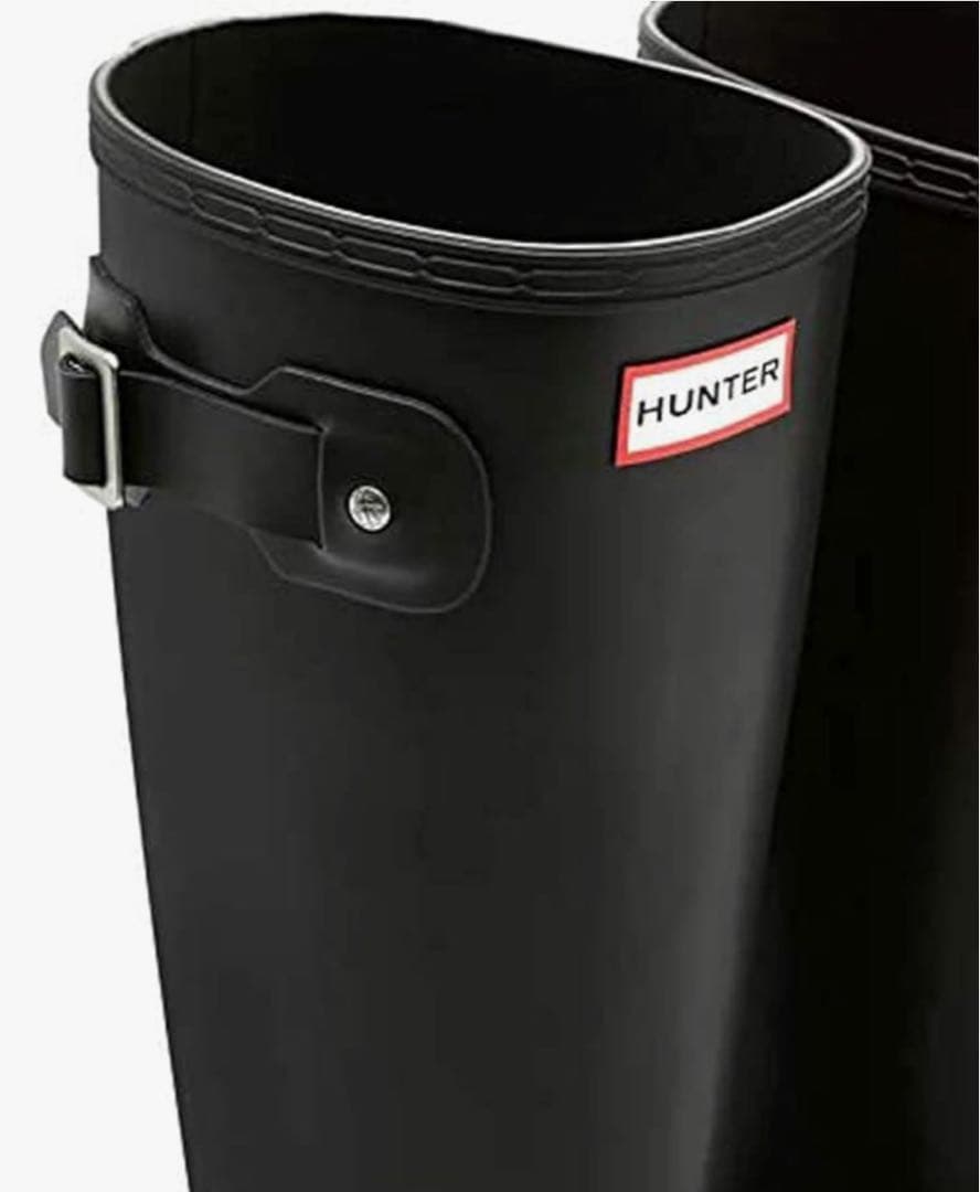 【新品未使用】 HUNTER ハンター　レインブーツ　ロングブーツ　ブラック