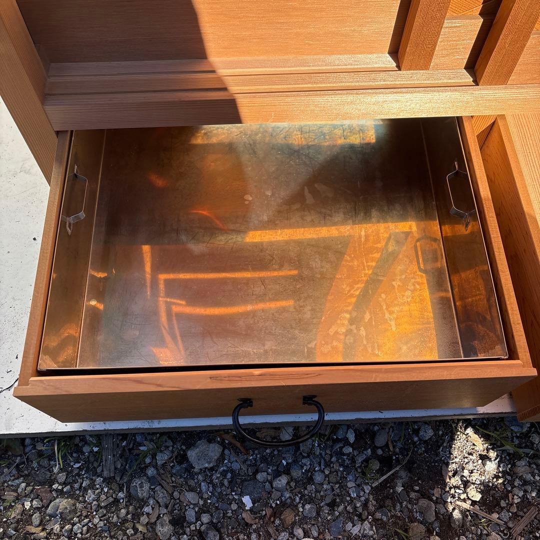 Dora　水屋箪笥　茶道具　網代扉