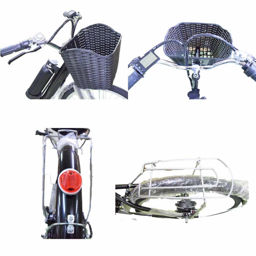 ママチャリ電動自転車 電動アシスト自転車大容量リチウムイオンバッテリー26インチ