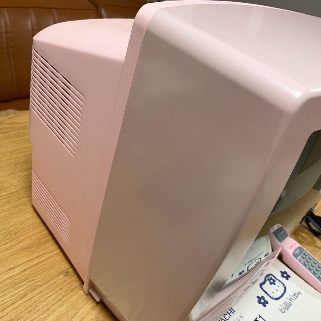 ハローキティ　HelloKitty　テレビ　ピンク　レトロ 日立 通電OK