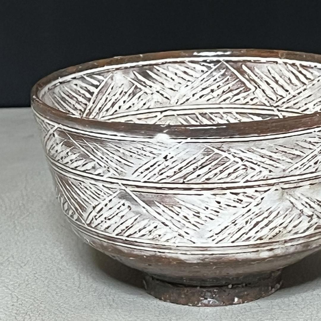 華中亭道八 三島茶碗 共箱 三嶋茶碗 抹茶碗 茶道具 【k3399】