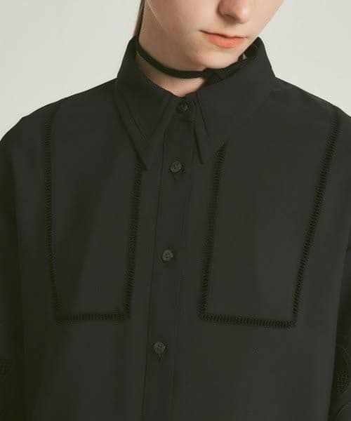 【美品】PUBLIC TOKYO パブリックトウキョウ カットワークレースシャツ