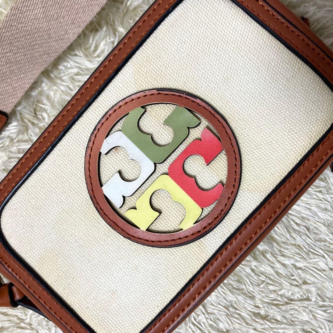 【極美品】トリーバーチ　フレミング　ショルダーバッグ　レザー　キャンバス