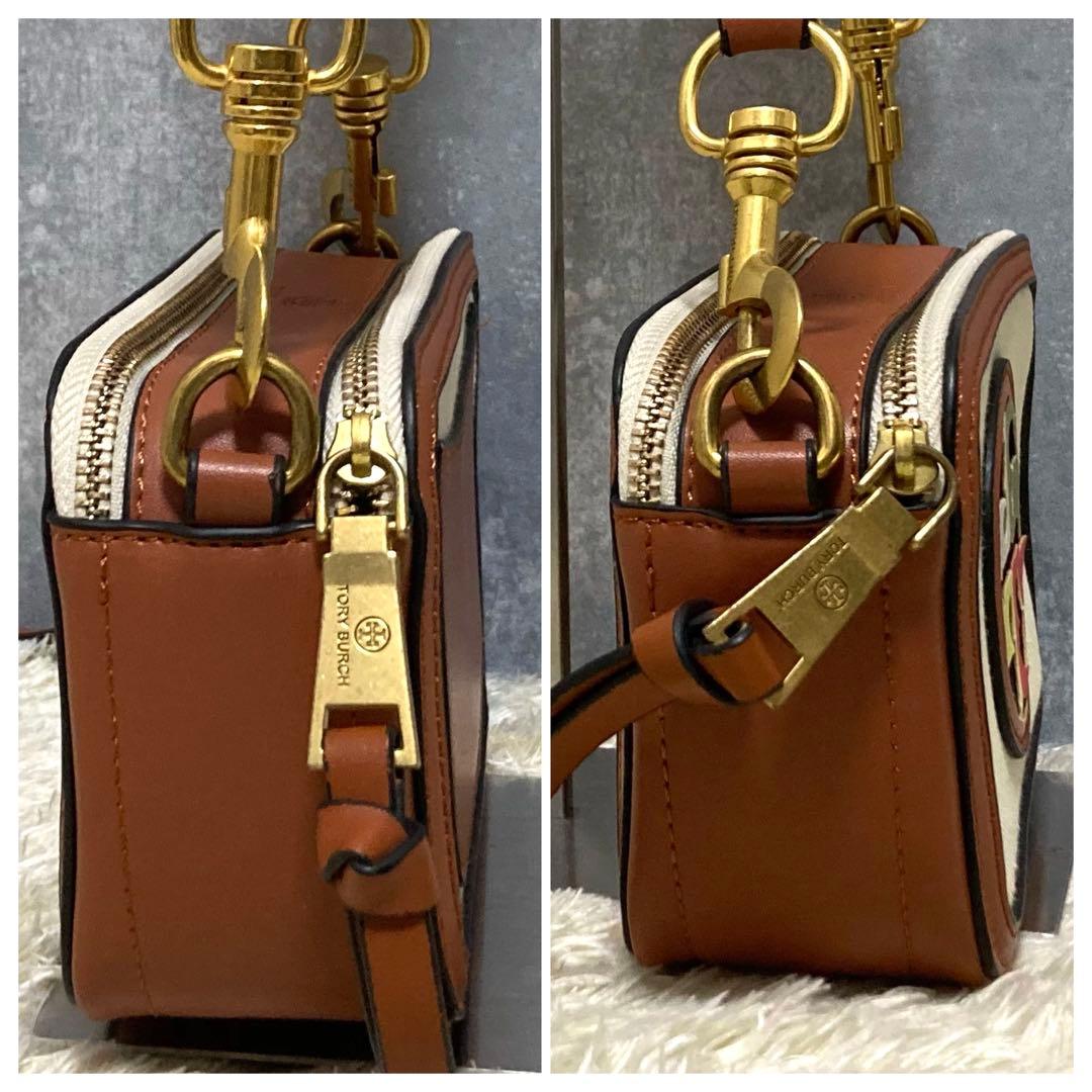 【極美品】トリーバーチ　フレミング　ショルダーバッグ　レザー　キャンバス