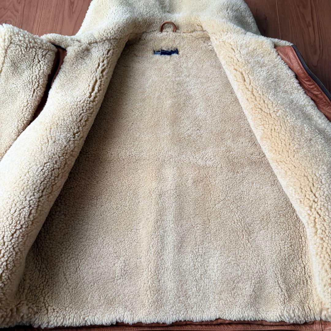 POLO ラルフローレン ラムレザー ムートン ベスト 90s M