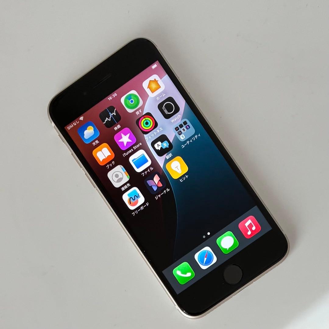 M28美品【電池新品100％表示】iPhone SE3 64GB スターライト