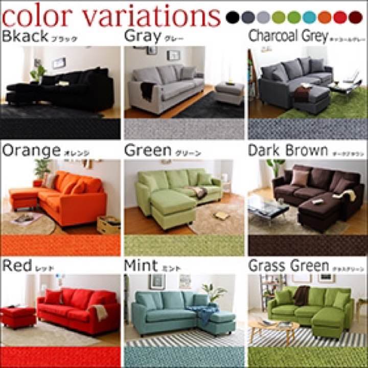 選べる9カラー！ポケットコイル入りコーナーソファー 商品型番：CN-3P
