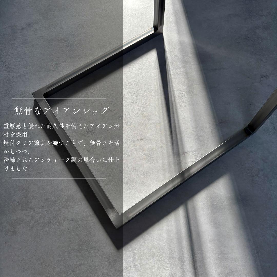 サイドテーブル アイアン 木製 一枚板 コの字 おしゃれ ベッド 50cm 北欧