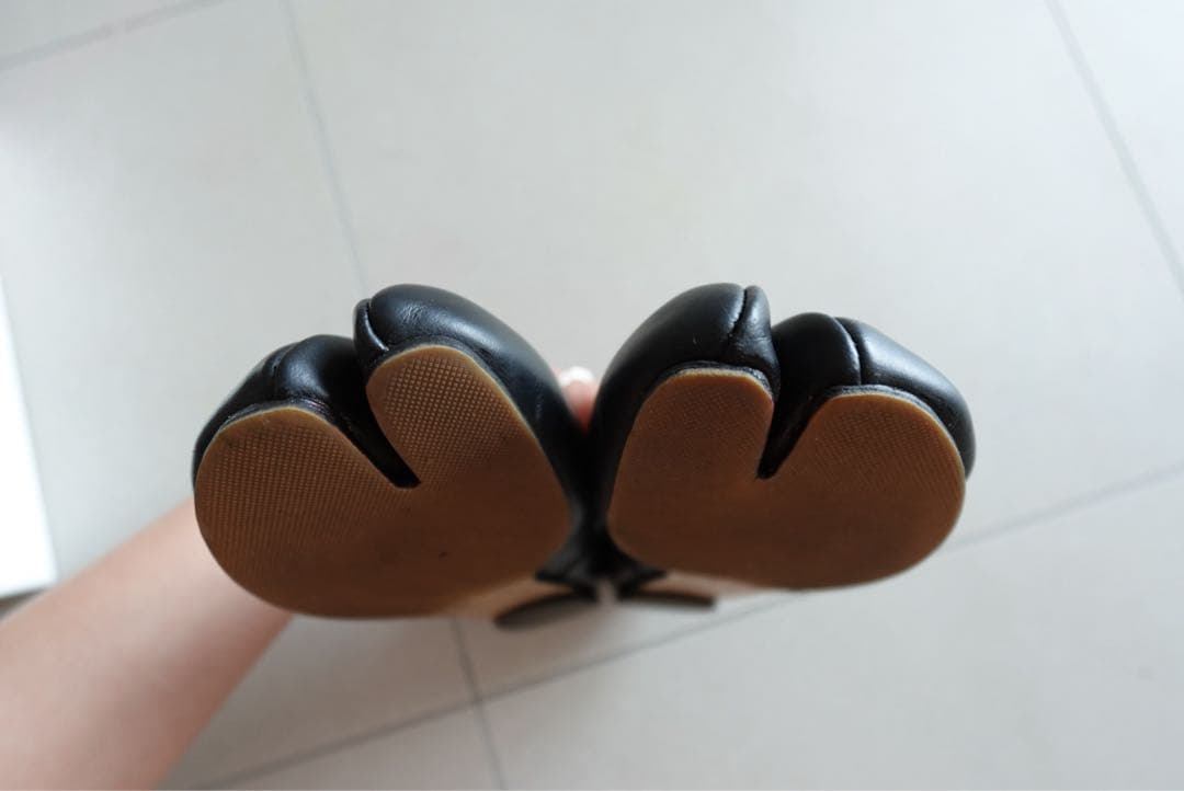 マルジェラ　足袋ブーツ　黒　パンプス　バレーシューズ