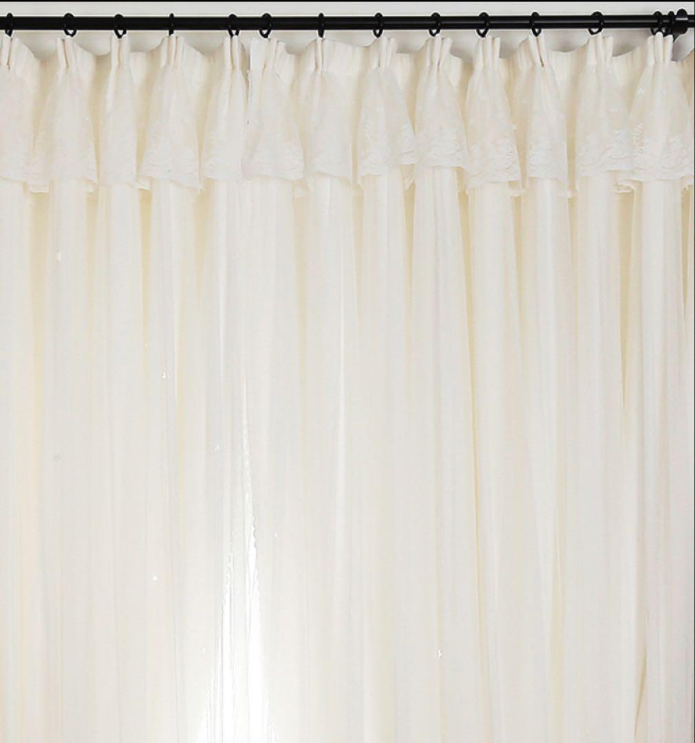 一体型カーテン　ボリューム　カーテン　オーダー　2枚入り　遮光　ドレープカーテン