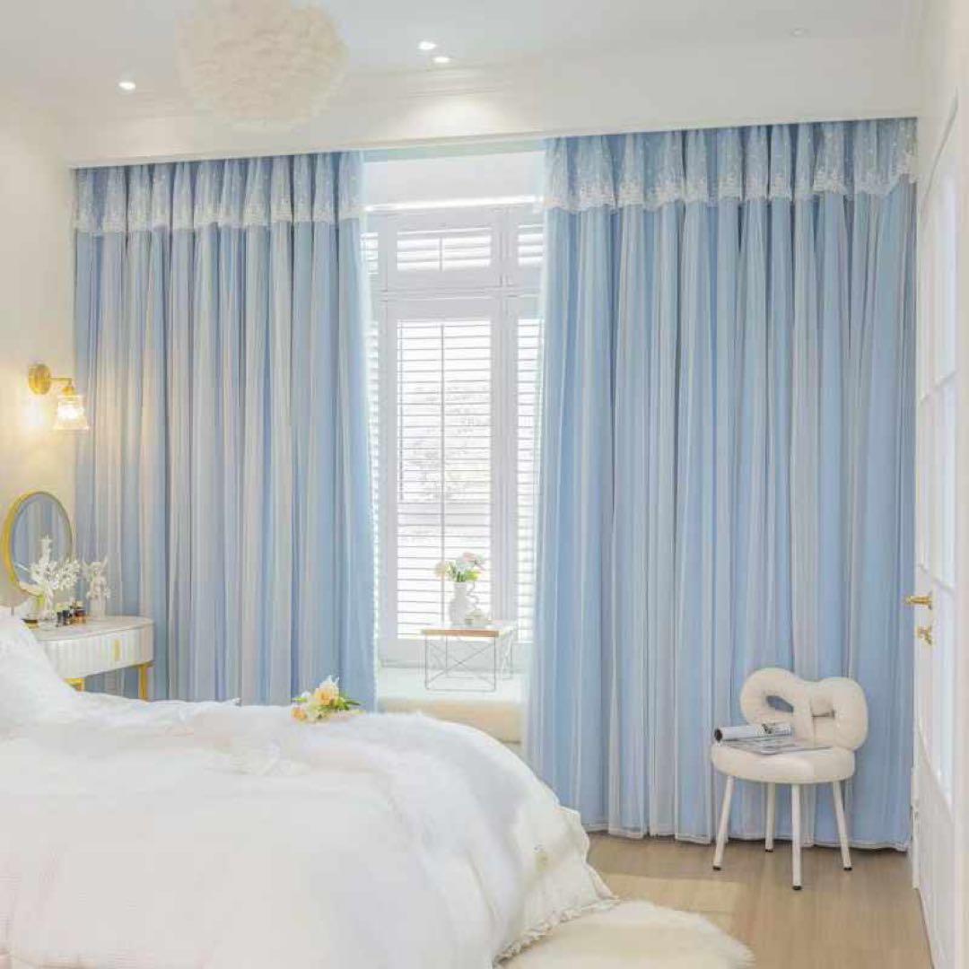 一体型カーテン　ボリューム　カーテン　オーダー　2枚入り　遮光　ドレープカーテン