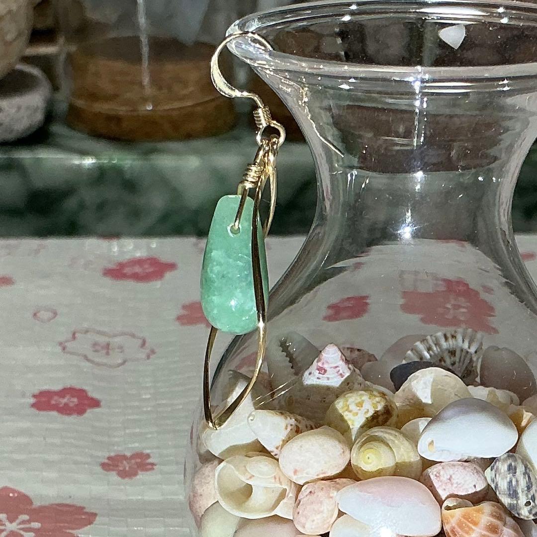 【専用】金山谷翡翠　ティアドロップピアス　14kgf ※片耳用