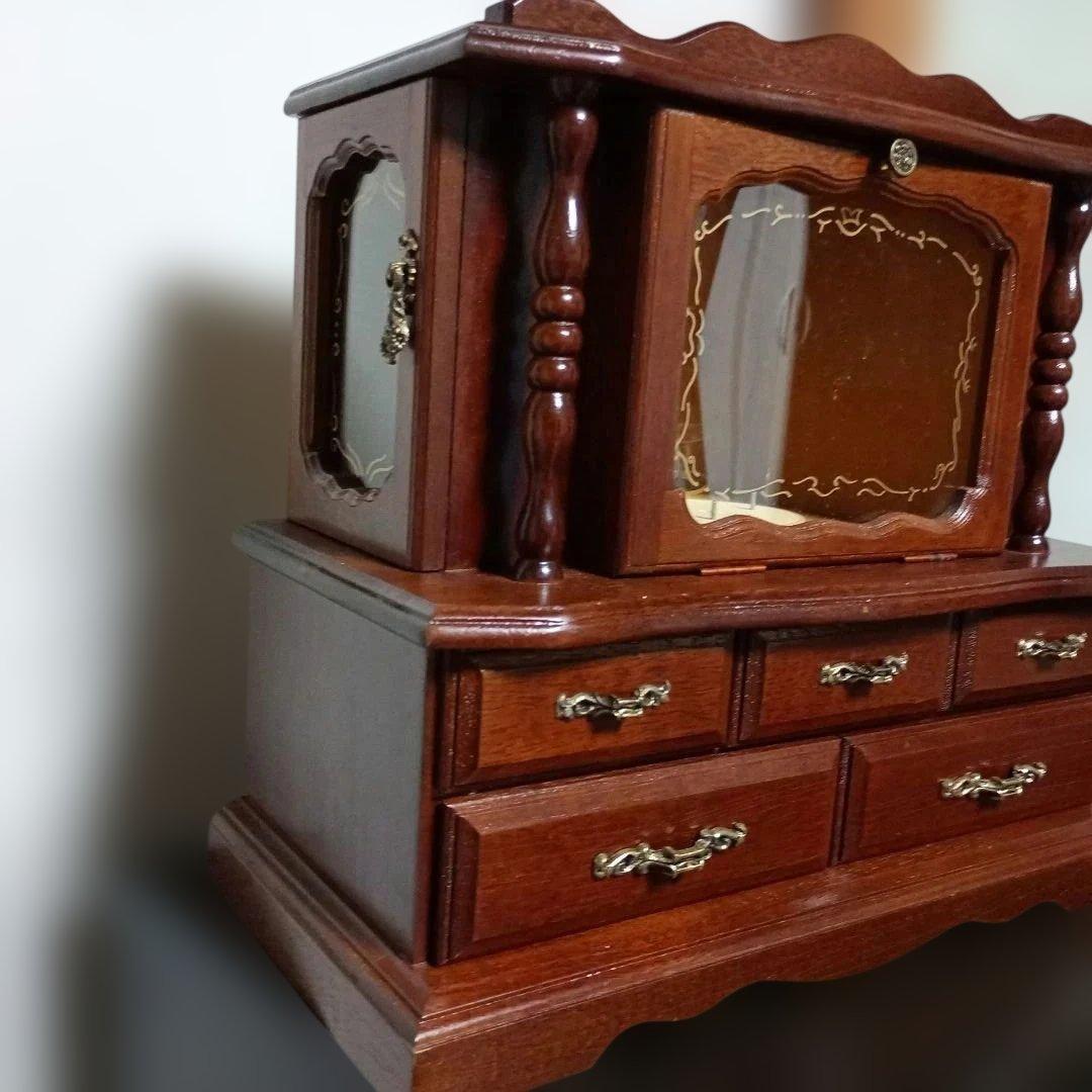 （未使用）木製クラシックアクセサリーケース 三協商事 オルゴール