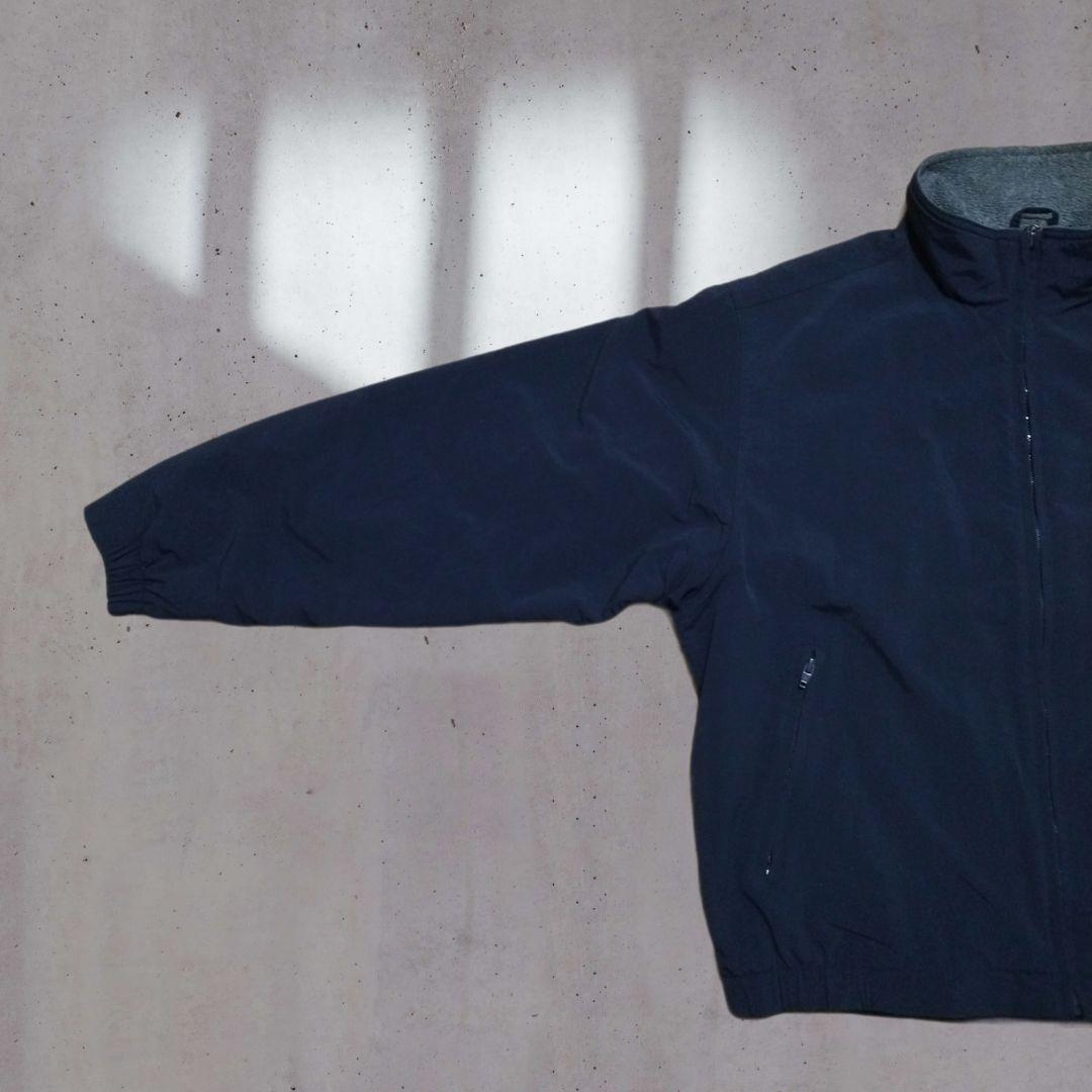 00s Eddie Bauer ウォームアップジャケット L 濃紺 シェルド