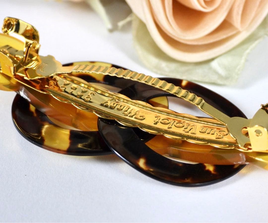 【専用】ヴィンテージ　本鼈甲　べっこう　白甲　バレッタ　髪飾り