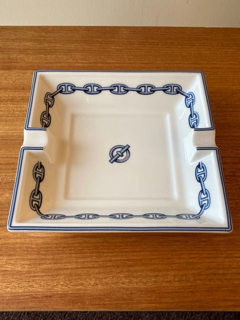 裏刻印あり　HERMES エルメス シェーヌダンクル 【ブルー】シガーレスト