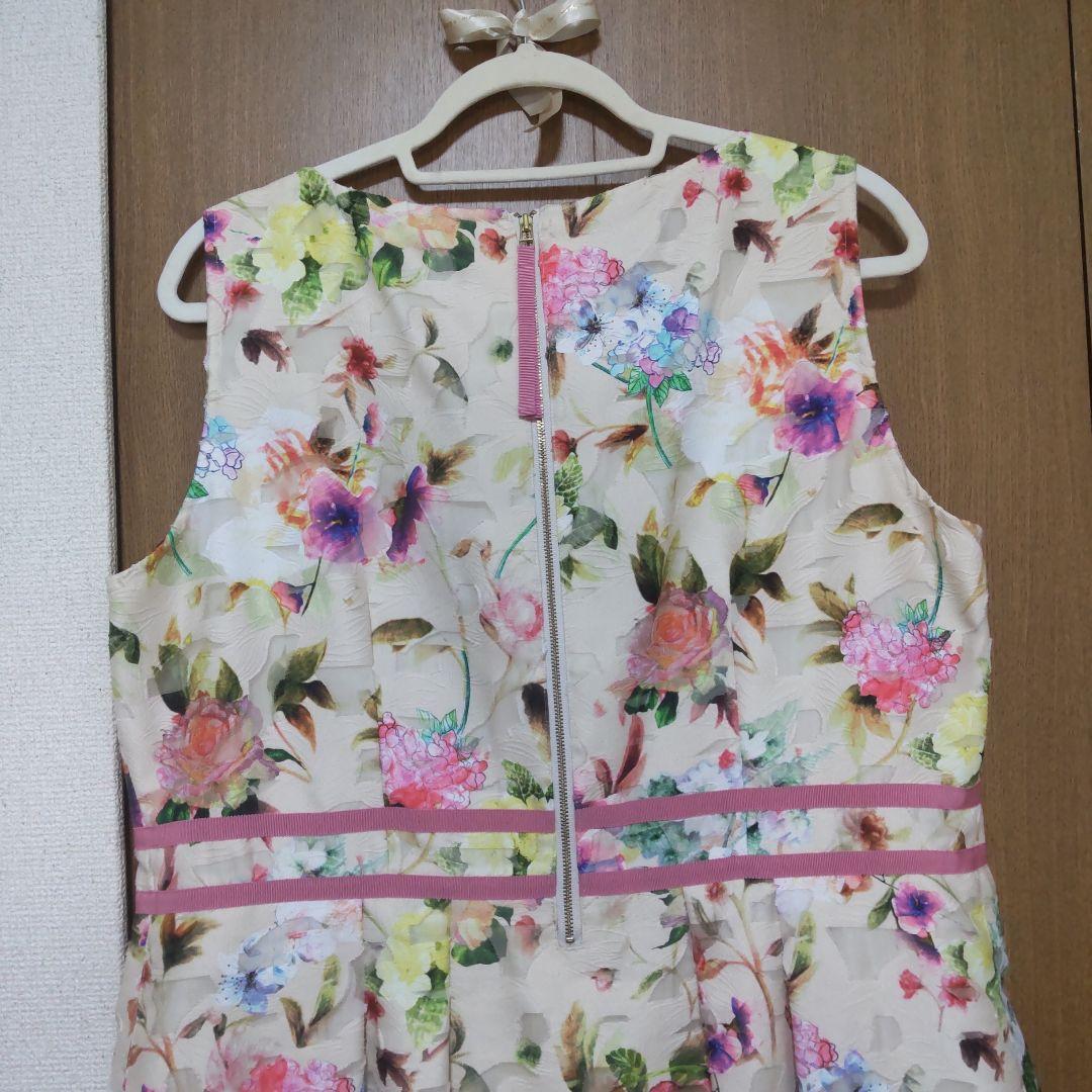 46 花柄 ピンクダブルリボン ローズティアラ　ジュエル