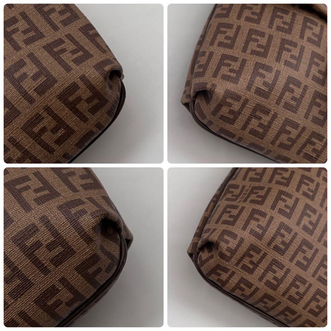 美品 FENDI ズッキーノ マンマバケット ゴールド金具 ショルダーバッグ