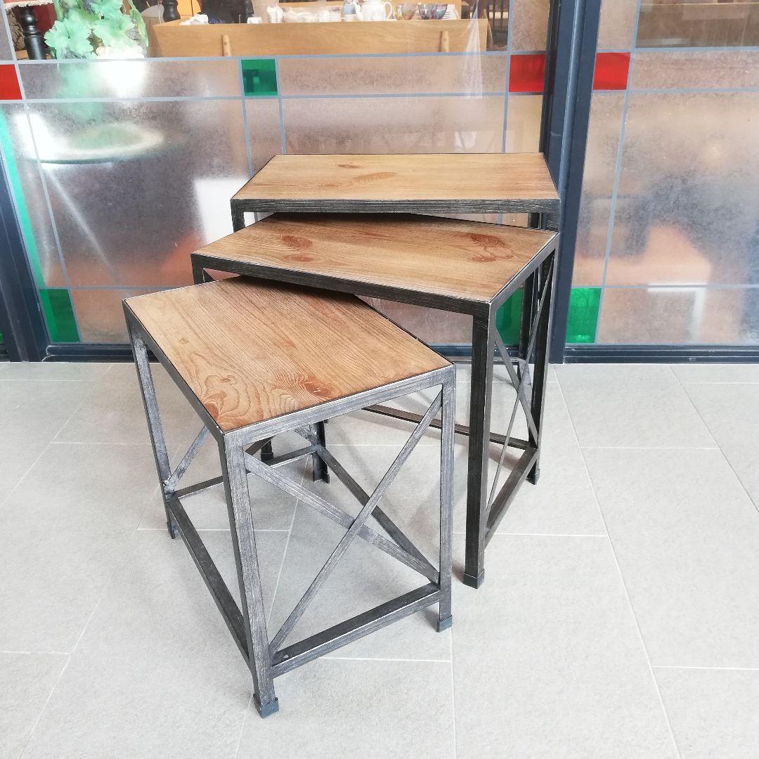 新春還元セール◇美品　ASHLEY　ネストテーブル3個セット/サイドテーブル