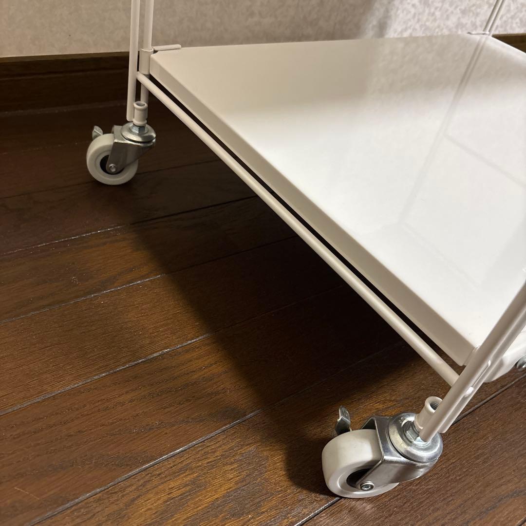 【極美品】無印良品 スチールユニットシェルフ キャスター付