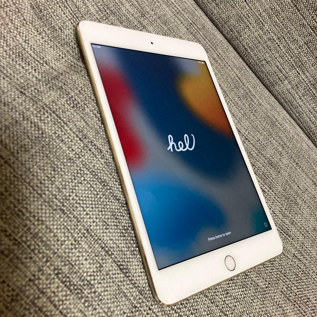 値下げ中iPadmini4 128GB Wi-Fi+Cellularゴールド本体