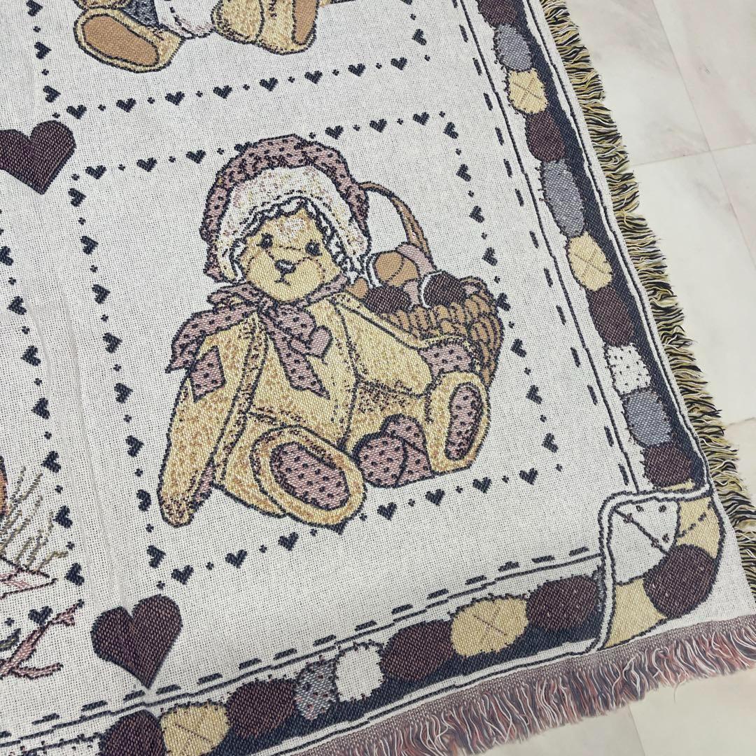 クマ　テディベアー　マルチカバー　ソファーカバー　ラグ　171x122