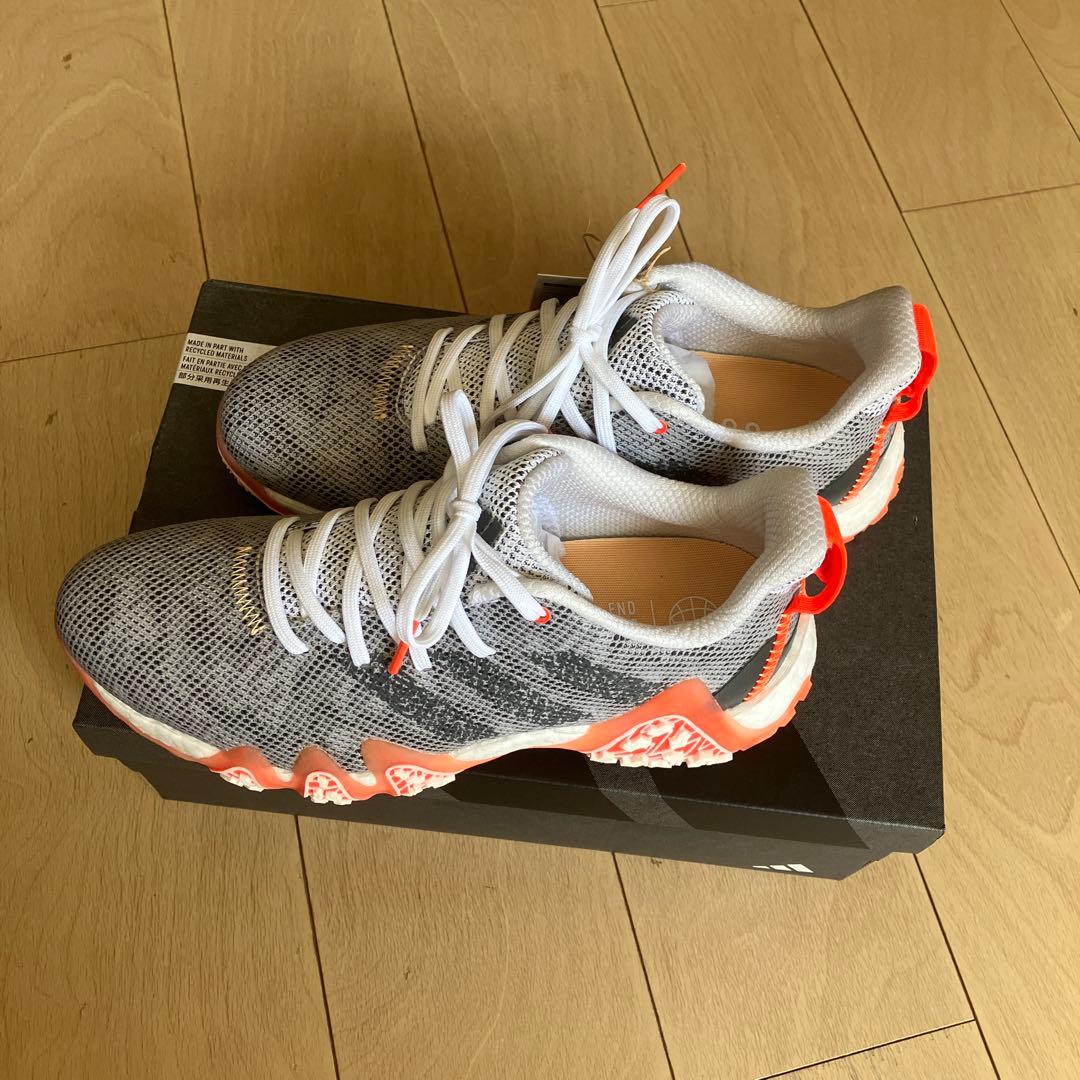 adidas コードカオス22 ゴルフシューズ 26cm グレー/オレンジ