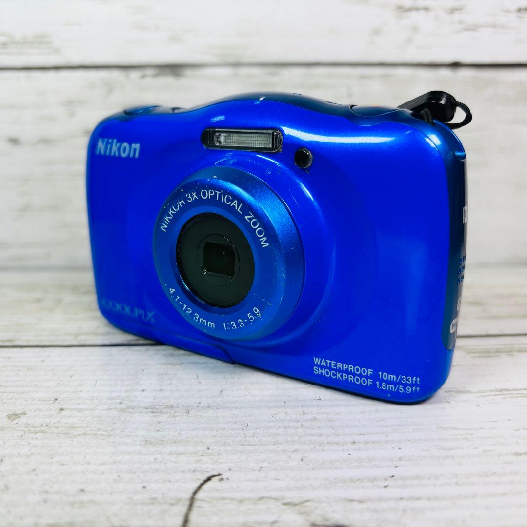 【動作良好】Nikon デジタルカメラCOOLPIX W100 ブルー
