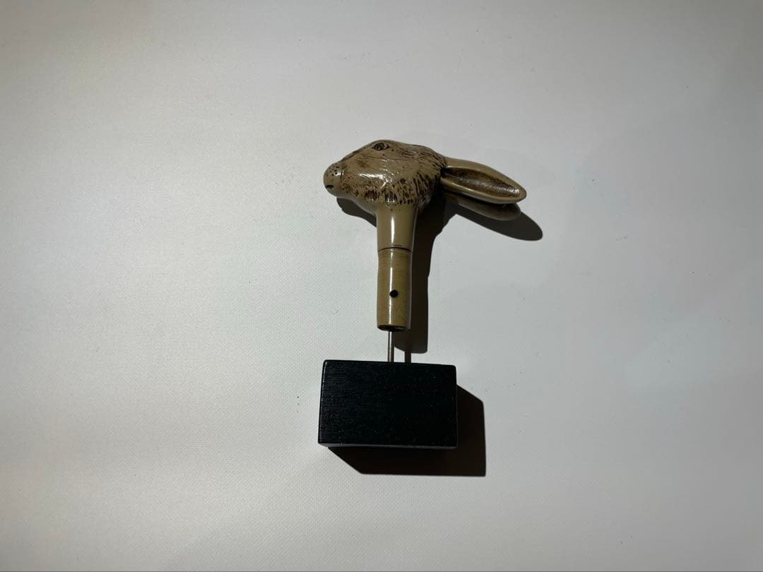 イギリス　アンティーク　ステッキ　柄の部分　ハンドル　兎　うさぎ　ラビット