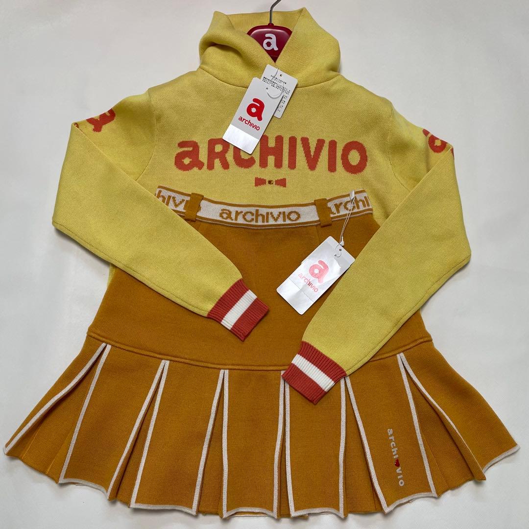 秋冬ゴルフウエア⛳️アルチビオ2点「フード付きニット＆ニットスカート」新品✨️36