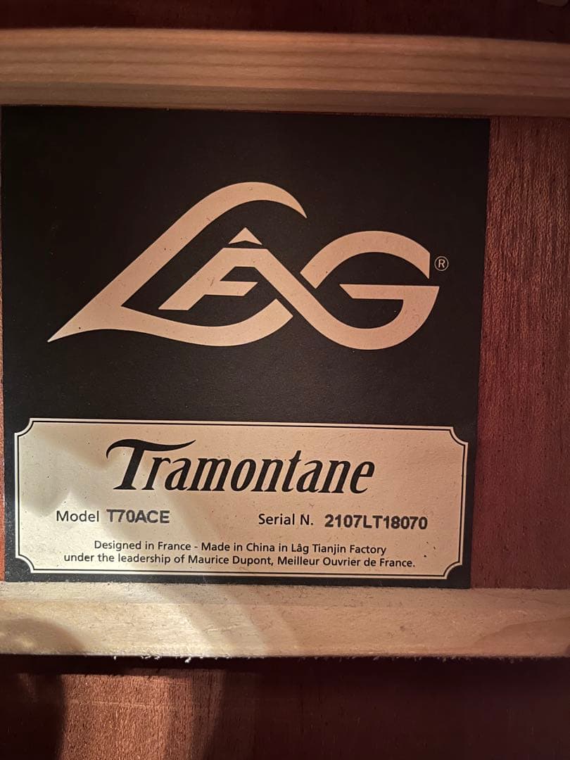 LAG Guitars Tramontane T70ACE エレアコ　ケース付