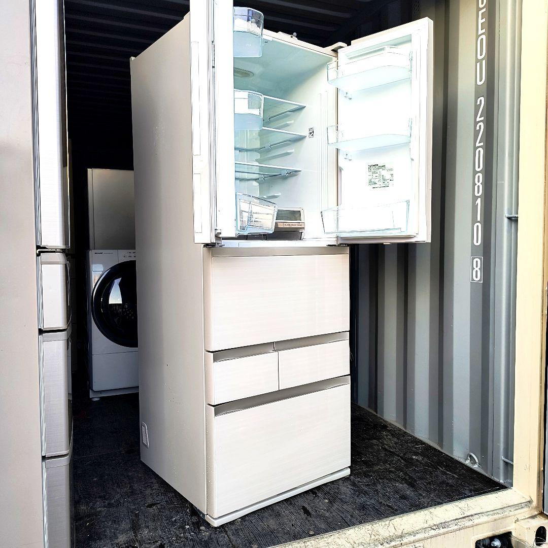 運搬取付無料！アイボリーカラーの大容量ノンフロン冷蔵庫！完動品・超美品！