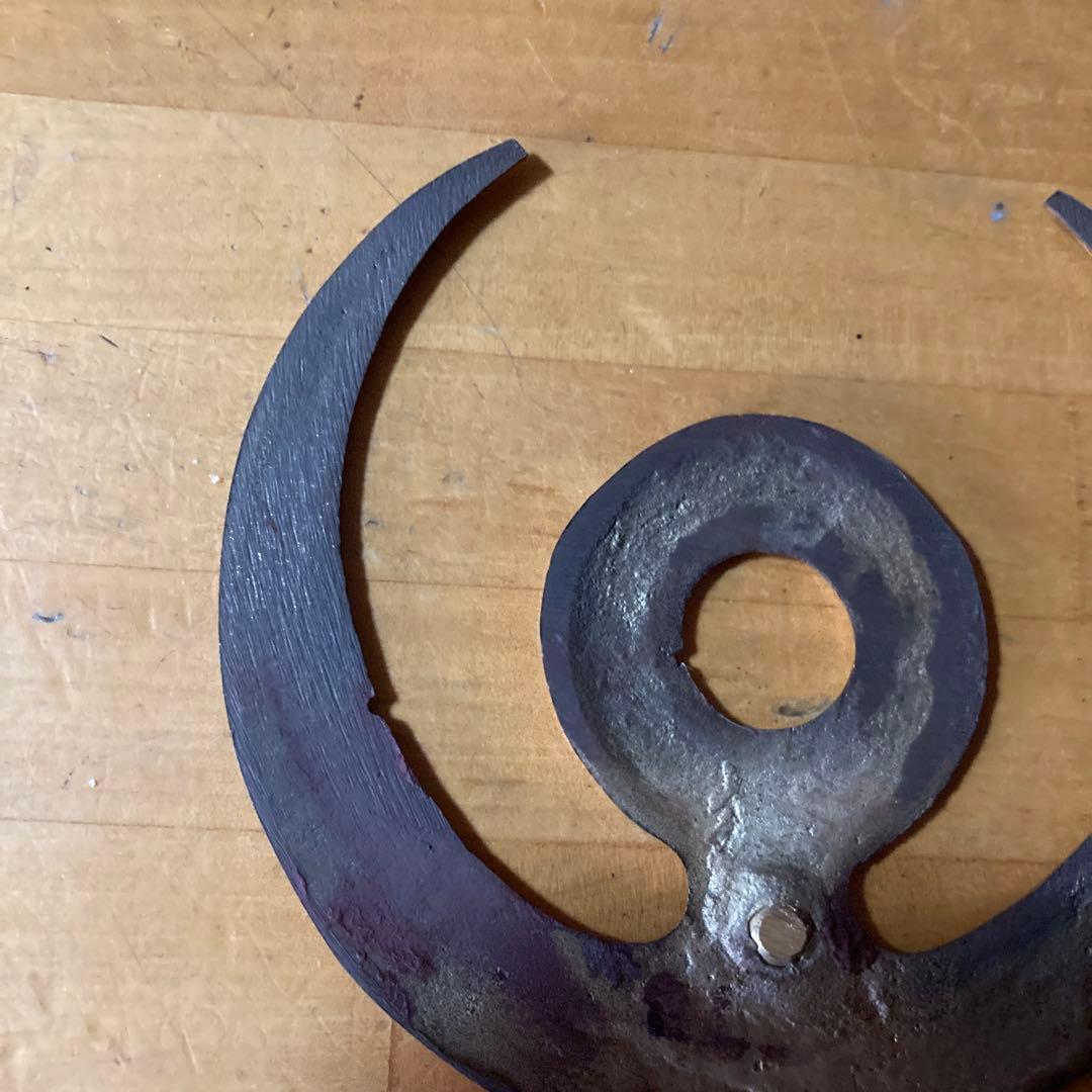 加藤清正　真鍮製　三日月形　オブジェ　エンブレム