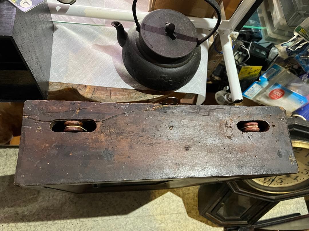 分銅式掛け時計、アンティーク振り子時計、アメリカ最古な時計、分銅式ゼンマイ時計