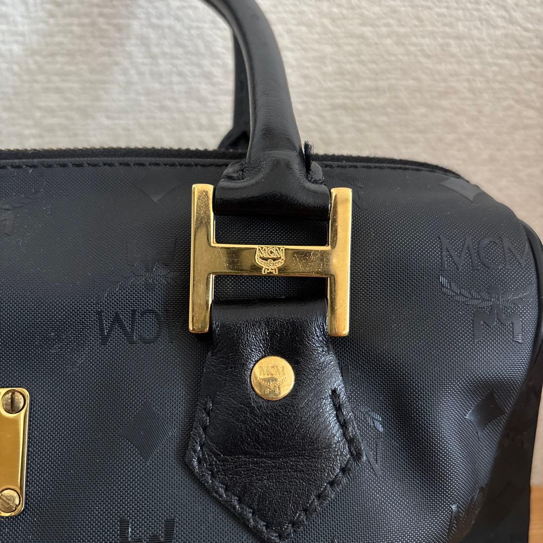 エムシーエム 2way ミニボストン モノグラム ブラック