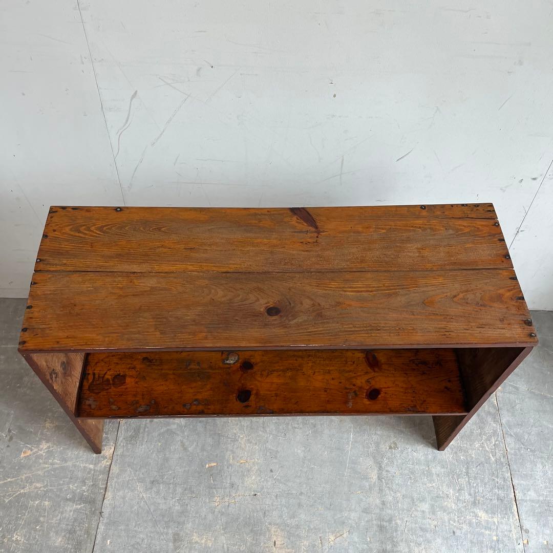 アンティーク オープンラック 棚 シェルフ 昭和レトロ 無垢材 z599